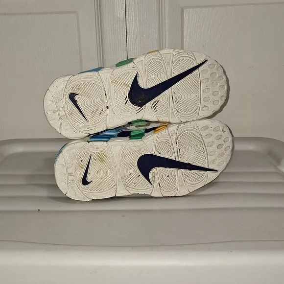 Nike "Air More Up Tempo Kaleidescope" basketball slip-on sneakers - 1 ½ - Picture 6 of 9